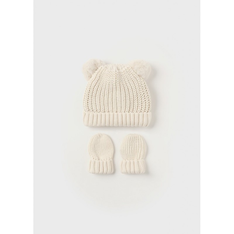 Conj. gorro manoplas tricot